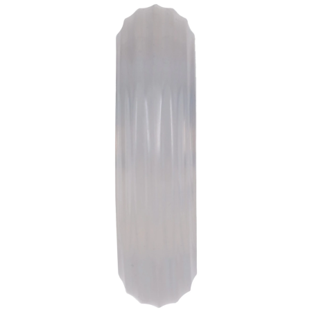 Rock Solid Ribbed Donut Ring - Textured Silicone, Black, Stretch Fit