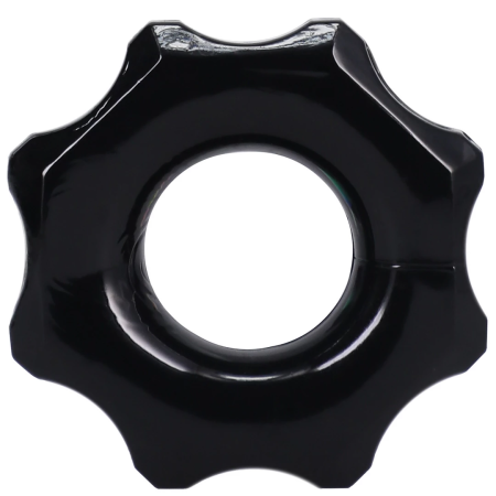 Rock Solid The Gear Silicone Ring - Flexible Anatomical Design, Black