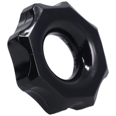Rock Solid The Gear Silicone Ring - Flexible Anatomical Design, Black