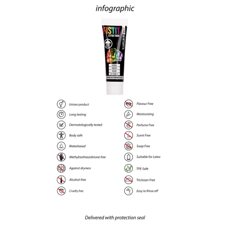 Fist It Extra Thick Water-Based Lubricant Rainbow 25ml - Long-Lasting Formula