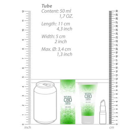 Natural CBD Intimate Comfort Gel, Water-Based, 50 ml, Soothing Formula