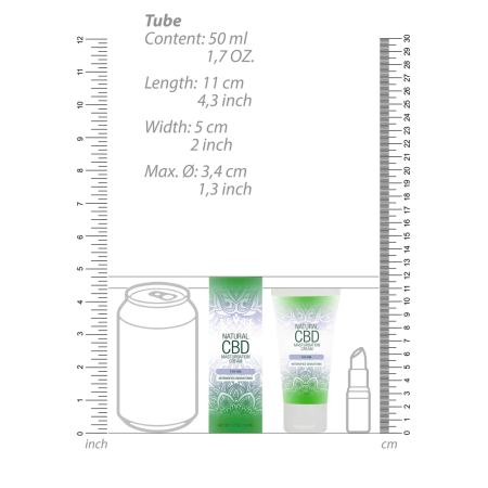 Natural CBD Cream for Men 50 ml - Moisturizing Formula for Skin Care