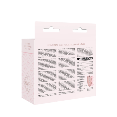 Shots Universal USB Rechargeable Vacuum Pump Head 3-Speed Black