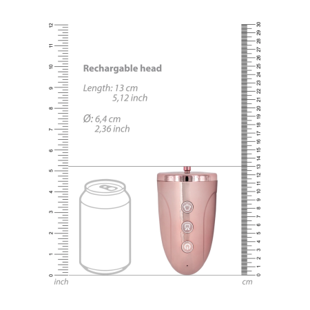 Shots Universal USB Rechargeable Vacuum Pump Head 3-Speed Black