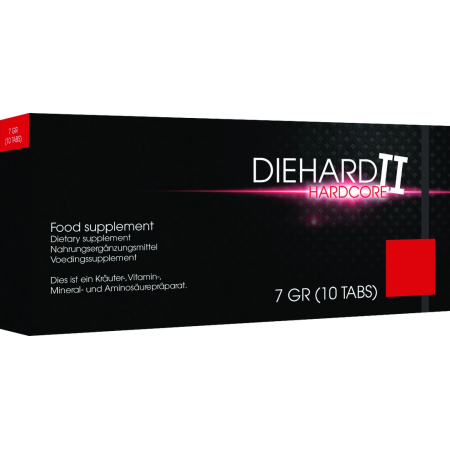 Diehard II Hardcore Herbal Support Capsules 10-Pack for Men