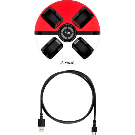 HyperX ChargePlay Quad 2 žaidimų pultas, raudona/balta