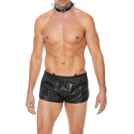 Kiotos Deluxe Adjustable Bondage Collar - Black, 38-48 cm, 3 D-Rings