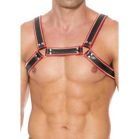 Z Series Chest Bulldog Harness L/XL - Genuine Leather, Adjustable Buckles