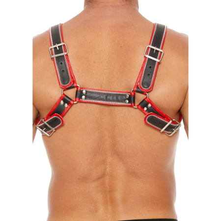 Z Series Chest Bulldog Harness L/XL - Genuine Leather, Adjustable Buckles