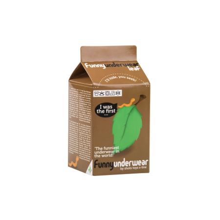 Shots Toys Funny Underwear Leaf Design One Size Cotton Green