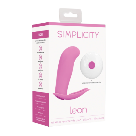Leon Intimate Wireless Vibrator Remote Control 10-Speed Silicone Pink