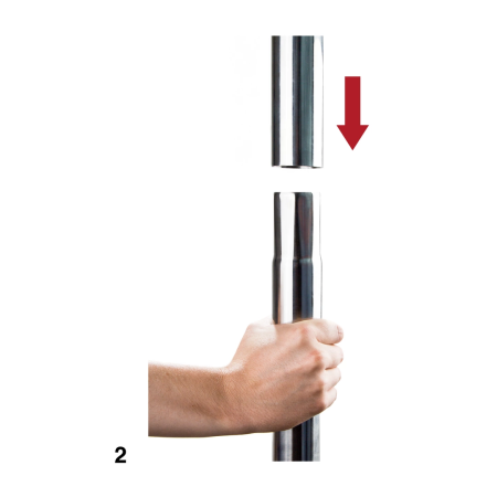 Ouch! Adjustable Dance Pole 215-279 cm - Chrome Home Fitness Model