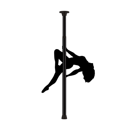 Ouch! Adjustable Dance Pole 215-279 cm, Chrome Finish, Home Fitness