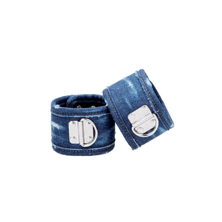 Ouch! Denim Ankle Cuffs Adjustable Soft Padded Blue 29cm