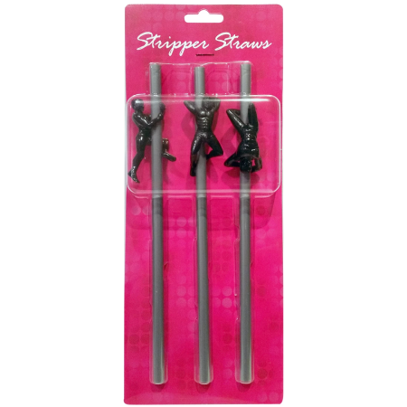 Kheper Games Stripper Straws Silver Party Set 3-Pack 21.5cm