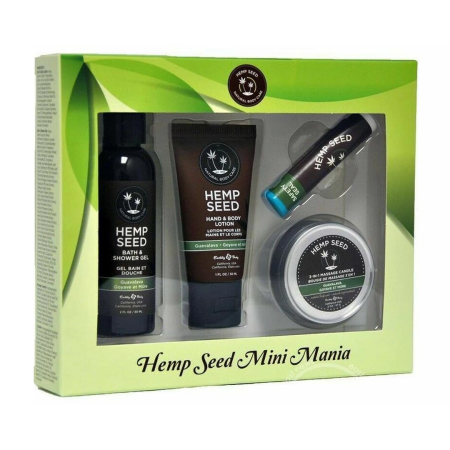 Earthly Body Mini Mania Hemp Seed Travel Set Guavalava Fragrance 5pcs