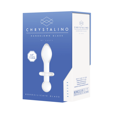 Glas Rocker Borosilicate Glass Intimate Plug - Ergonomic Shape, Clear