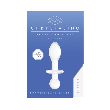 Glas Rocker Borosilicate Glass Intimate Plug - Ergonomic Shape, Clear