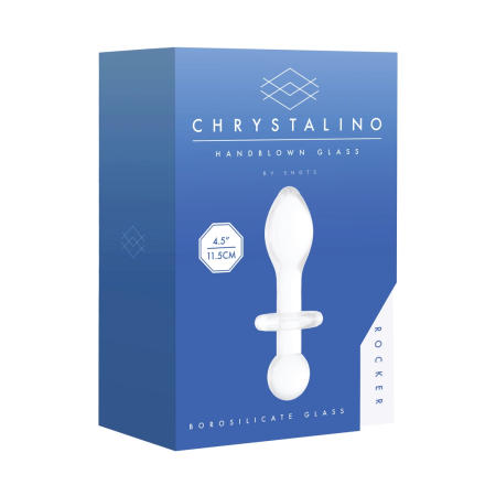 Glas Rocker Borosilicate Glass Intimate Plug - Ergonomic Shape, Clear