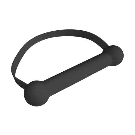 Quickie Gag Silicone Mouth Bit - Flexible Universal Size, Black