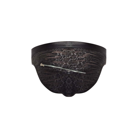 Male Power Zip Bikini XL Wet Look Waistband Black Tone Pattern