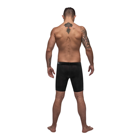 Male Power Black Nite Long Compression Shorts M Black