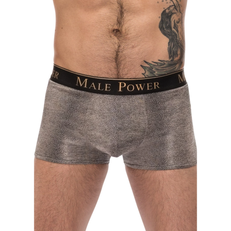 Male Power Viper Pouch Short S - Snakeskin Metallic Stretch Briefs