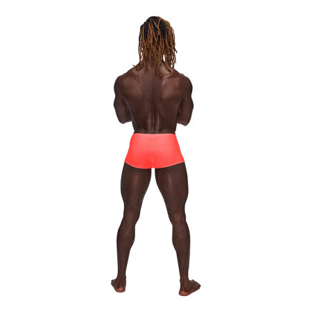 Male Power Barely There Mini Short XL - Low Waist, High Cut, Black