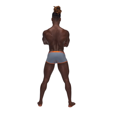 Male Power Uplift Mini Short XL Grey - Supportive Satin Waistband