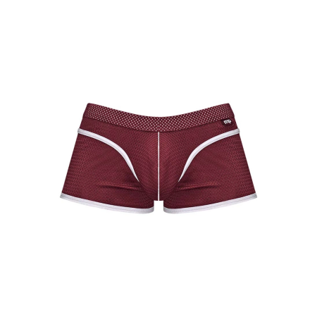 Male Power Sport Mesh Mini Short M Burgundy Athletic Fit