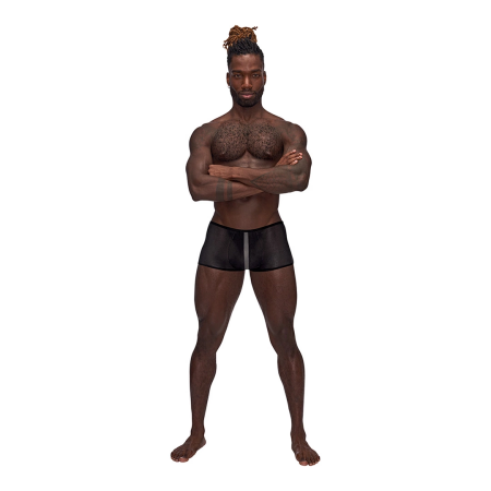 Male Power Landing Strip Mini Short XL - Matte Onyx Accent Underwear