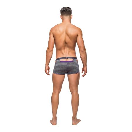 Male Power Heather Haze Cutout Mini Shorts M Sporty Waistband