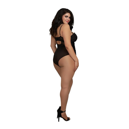 Dreamgirl Teddy NH-1X Black Lace Bodysuit Plus Size