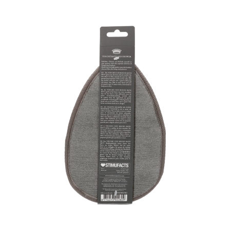 Touche Water Drop Bath Mitt Charcoal Hemp-Flax Exfoliating Glove