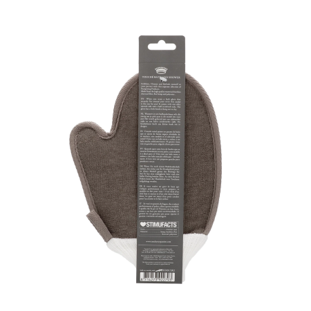 Touche Bath Glove with Cuff - Exfoliating Flax Hemp & Charcoal Care