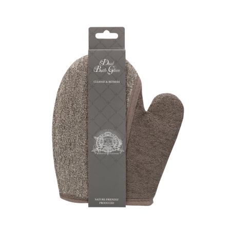Touche Dual Bath Glove Flax & Hemp with Charcoal - Exfoliating & Polishing