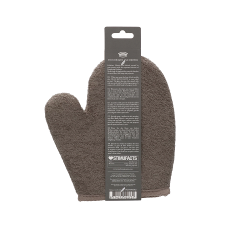 Touche Dual Bath Glove Flax & Hemp with Charcoal - Exfoliating & Polishing
