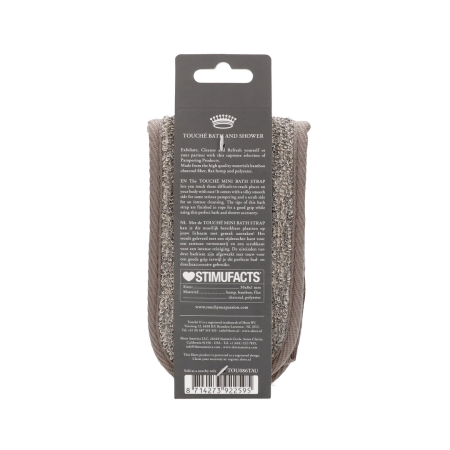 Touche Mini Back Strap Charcoal Exfoliating Hemp-Flax Accessory