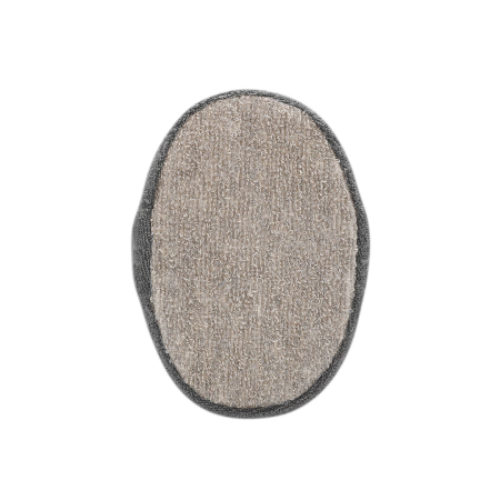 Touche Oval Bath Sponge Flax & Hemp Charcoal Double-Sided Scrubber