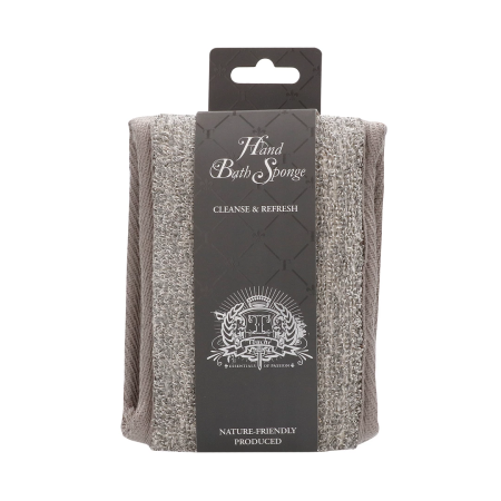 Touche Hand Insert Bath Sponge Flax & Hemp with Charcoal - Dual-Sided