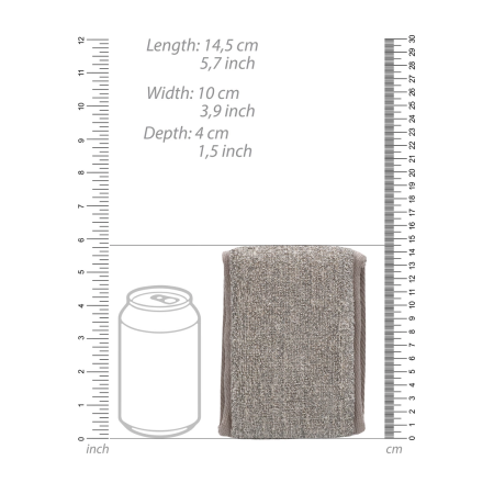 Touche Hand Insert Bath Sponge Flax & Hemp with Charcoal - Dual-Sided