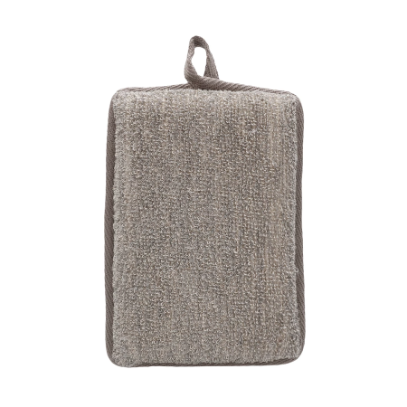 Touche Rectangle Bath Sponge Bamboo Charcoal & Flax Hemp Double-Sided