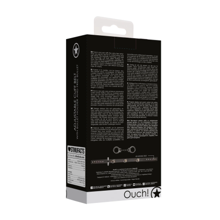 EasyToys Adjustable Bondage Cuff Belt with 3 Sturdy Attachment Rings