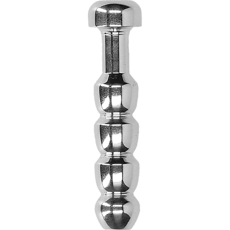 Triune Ribbed Urethral Sound Hollow Metal Plug 10 mm Anatomical Design