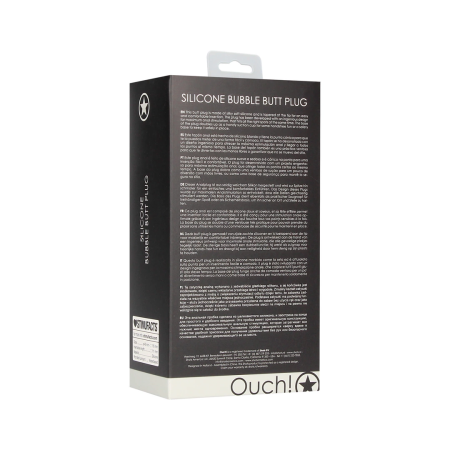 Shots Bubble Silicone Plug with Suction Base Black Medium