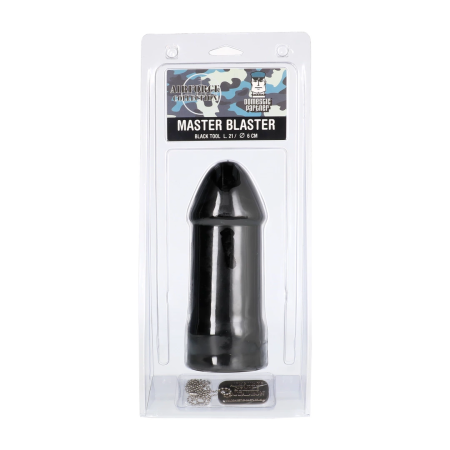 Domestic Partner Master Blaster Black Anal Plug Soft Rubber 28 cm