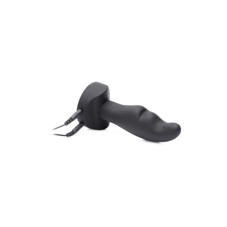 Zeus Electro Zinger Ribbed Silicone E-Stim Plug - Conductive, Medium