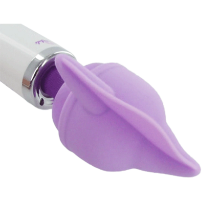 Wand Essentials Flutter Tip Silicone Wand Attachment Purple 3.5in