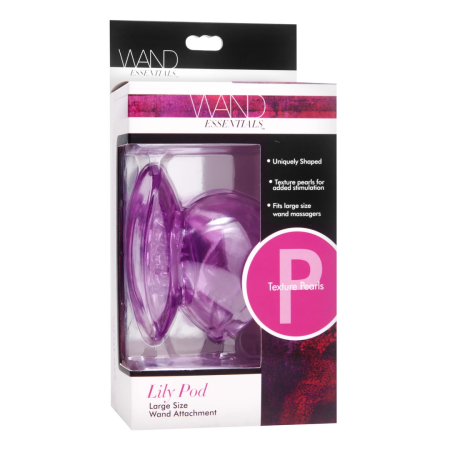 Wand Essentials Lily Pod Wand Attachment Purple Flexible TPE 3.5in