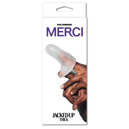 Doc Johnson Jacked Up Thick Frosted Intimate Extension with Strap 20cm